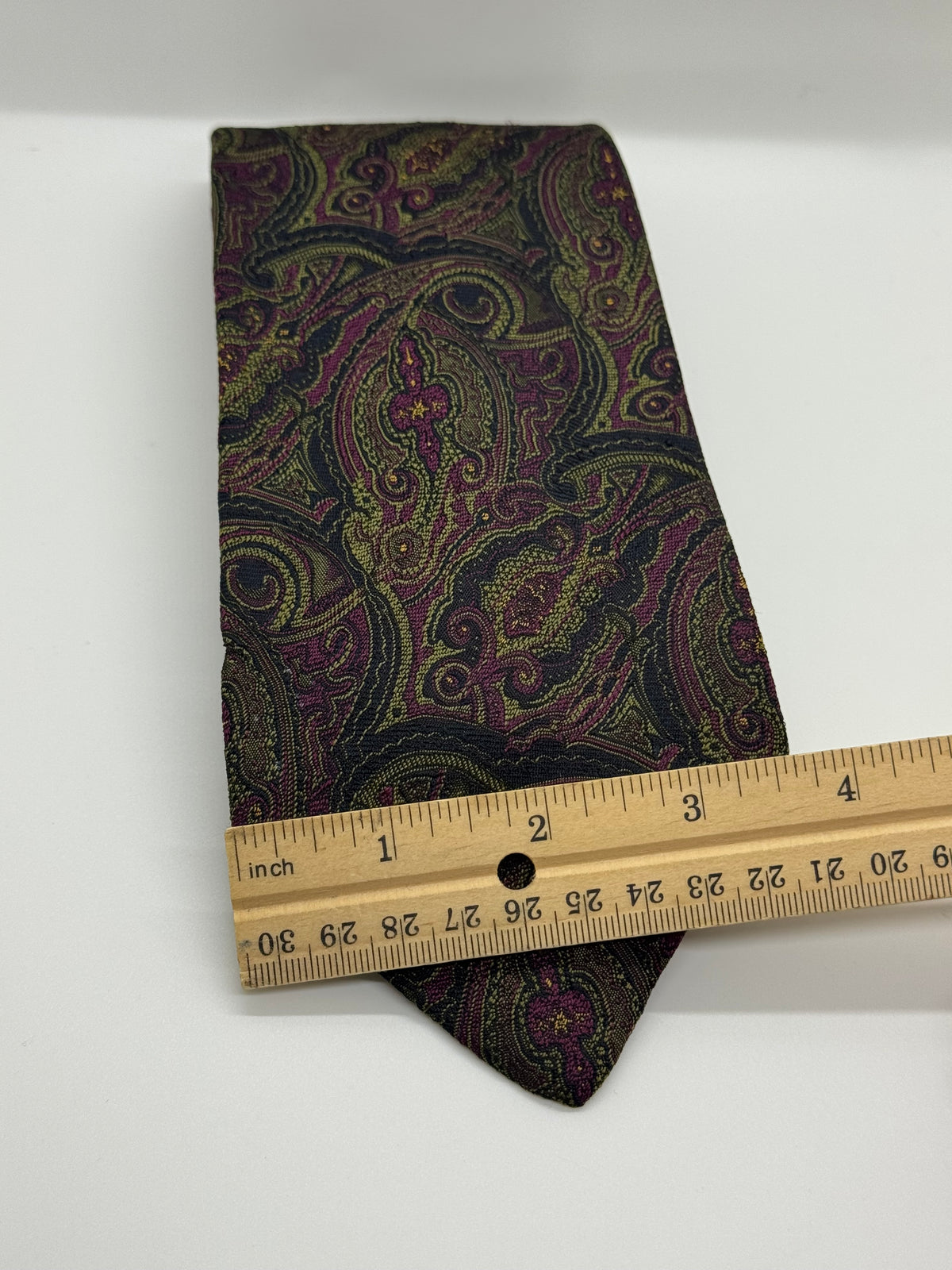 Polo Ralph Lauren Olive & Plum Paisley Tie