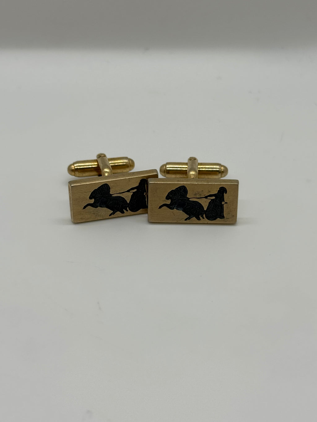 Vintage Gold Carriage Driver CuffLinks