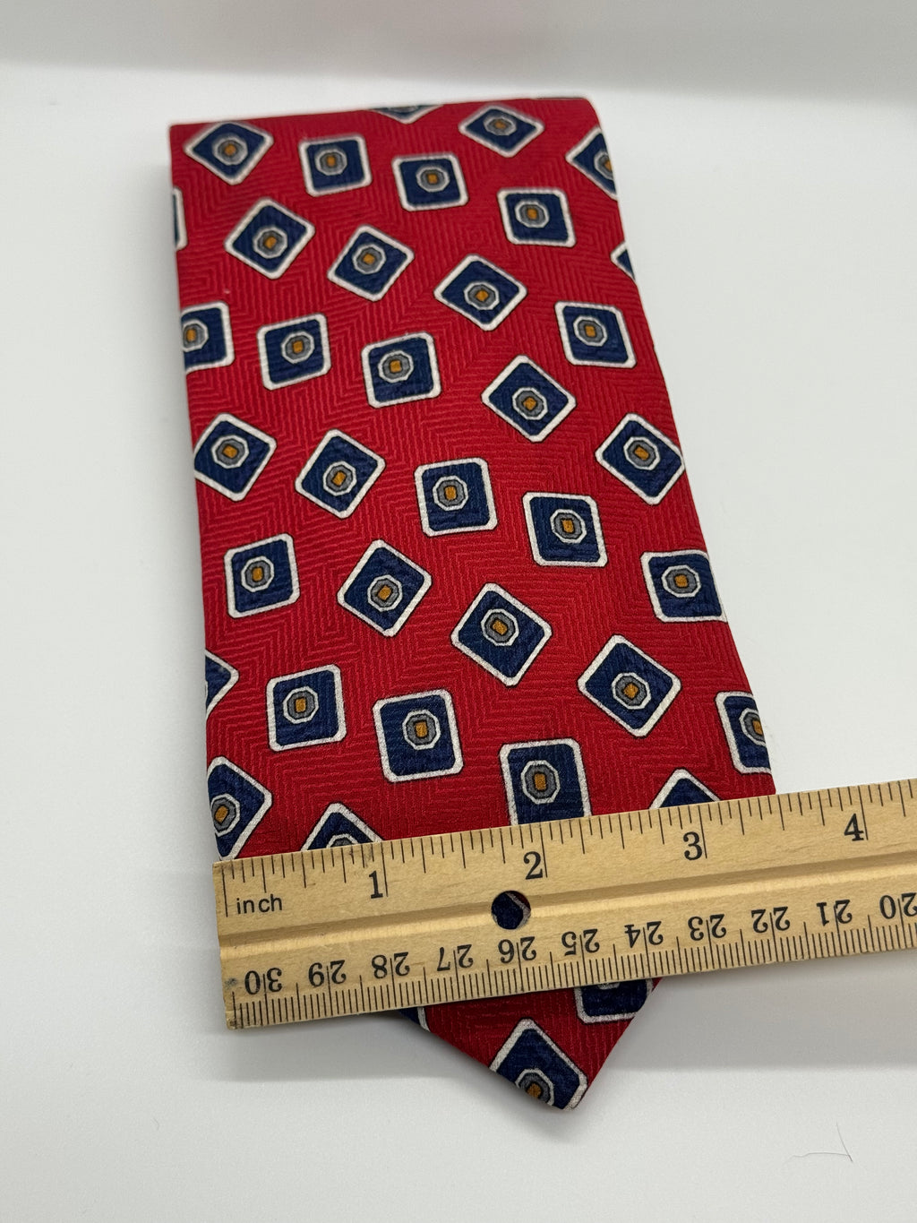 Brixton Ltd. Red Geometric Medallion Tie
