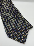 Polo Ralph Lauren Black Geometric Medallion Silk Tie
