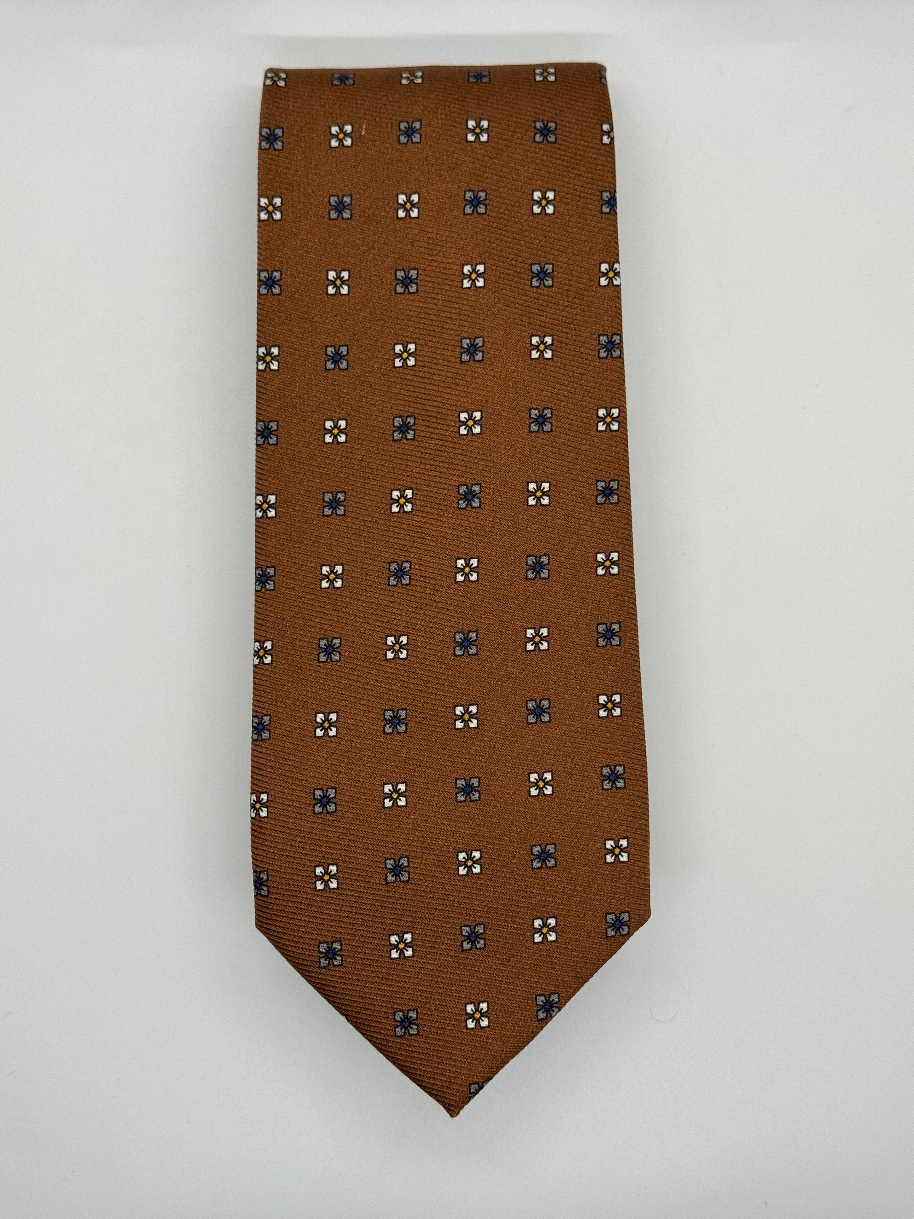 Hunt Club Clothiers Brown Geometric Pattern Tie