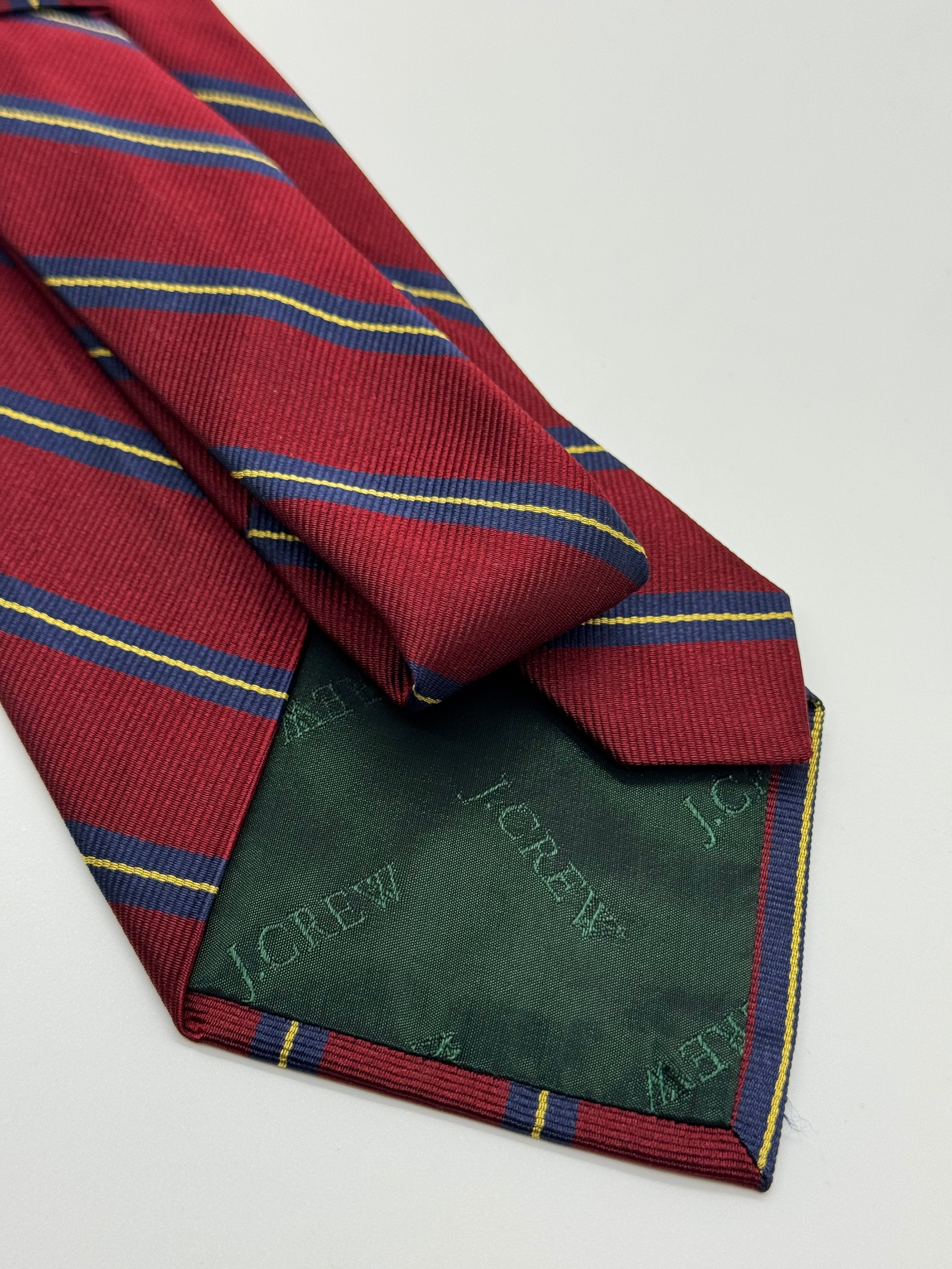 J. Crew Vintage Burgundy Regimental Stripe Tie