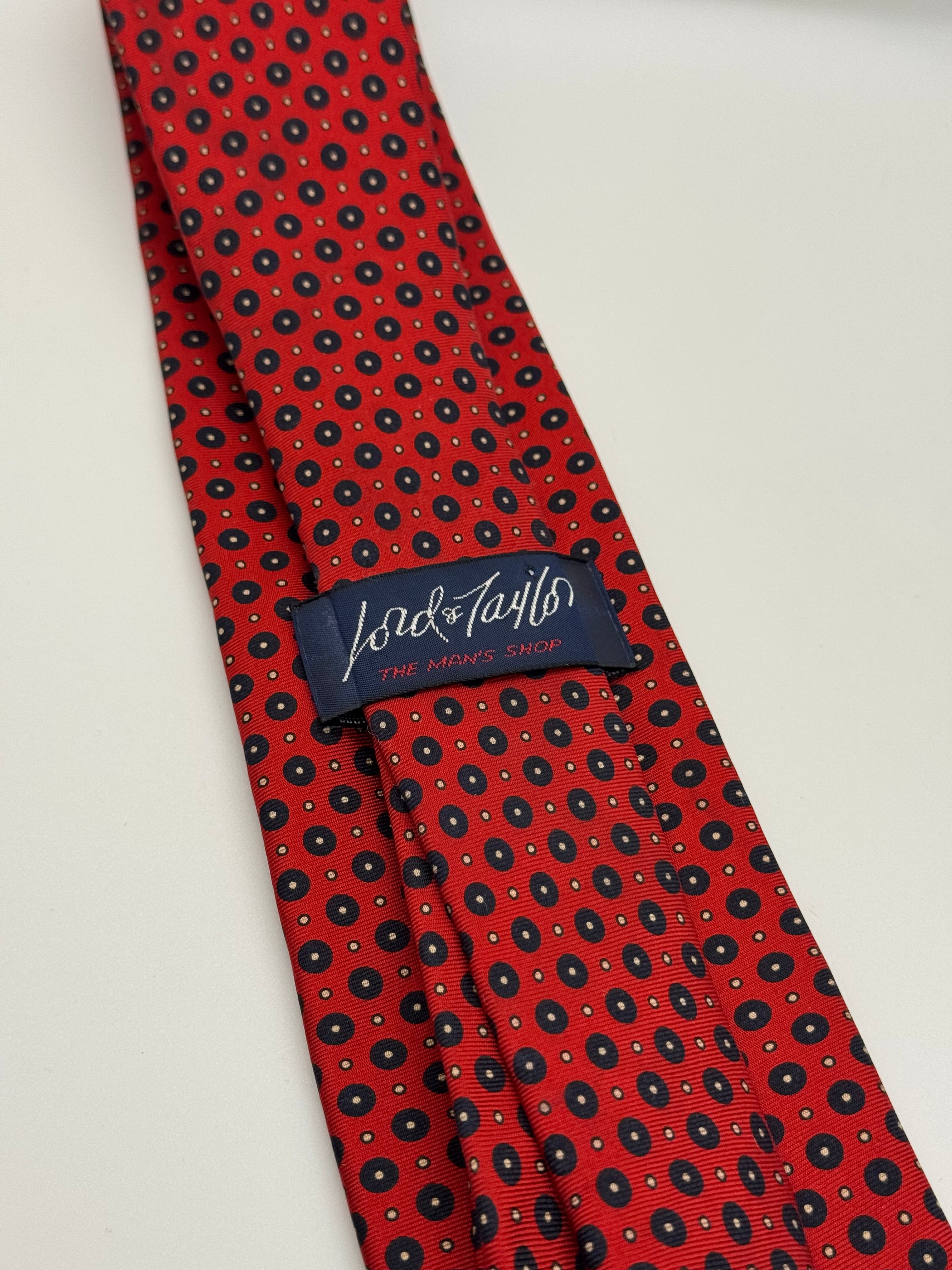 The Man’s Shop Red Medallion Silk Tie