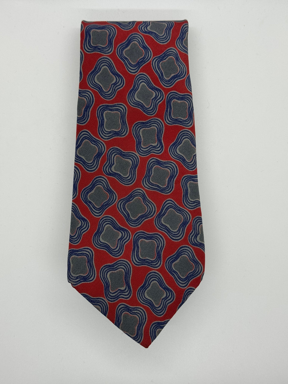 Pierre Cardin Red & Navy Geometric Tie