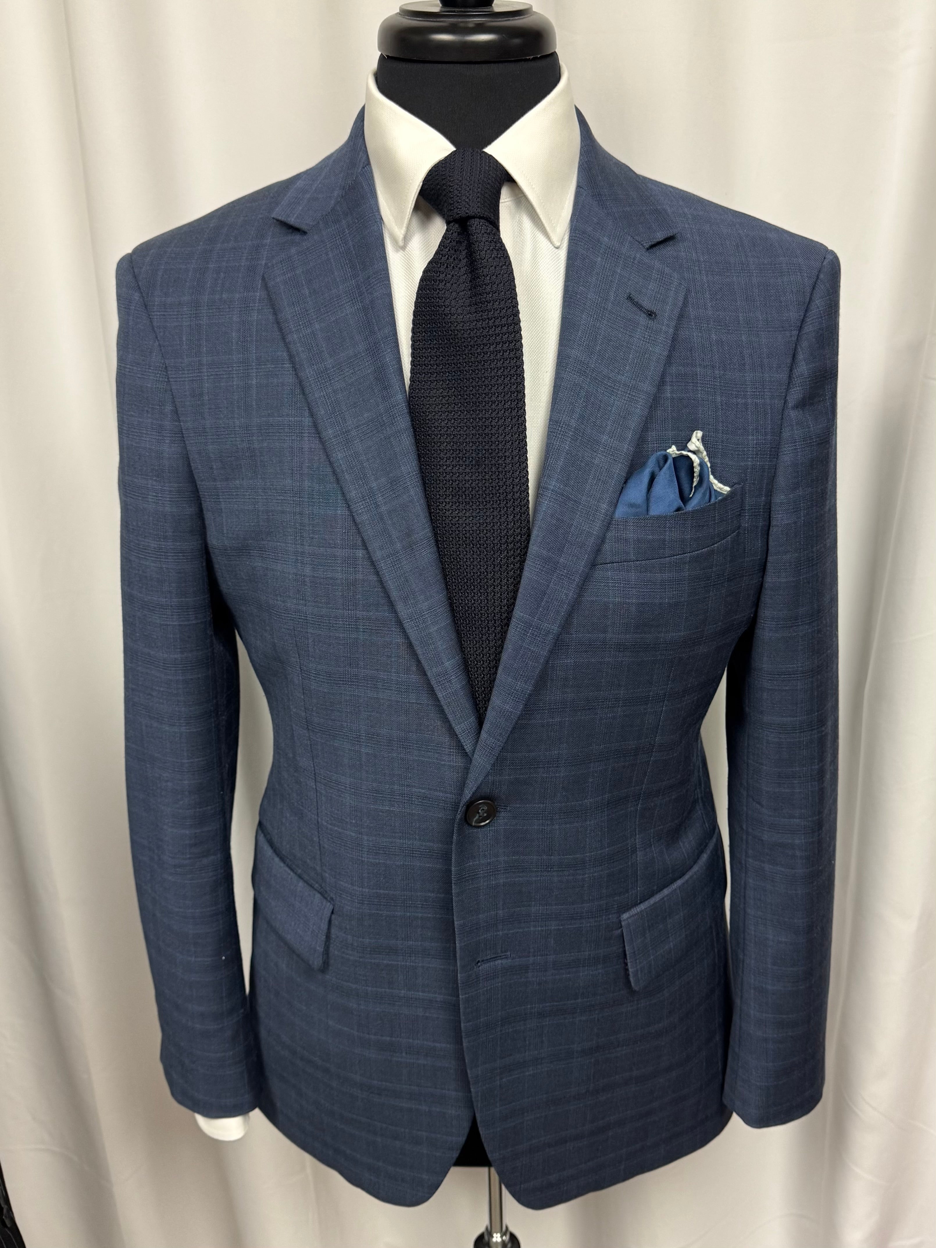 Jos. A. Bank 1905 Blue Windowpane Sport Coat – 40S