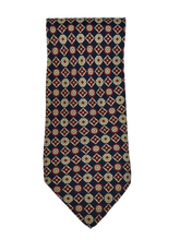 Load image into Gallery viewer, Enrico Coveri – Navy &amp; Red Medallion Silk Tie
