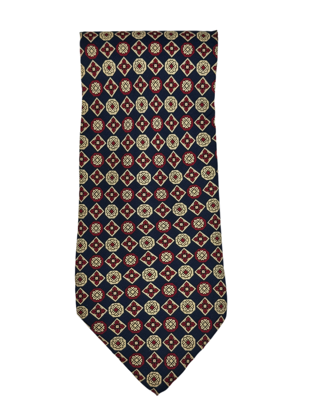 Enrico Coveri – Navy & Red Medallion Silk Tie
