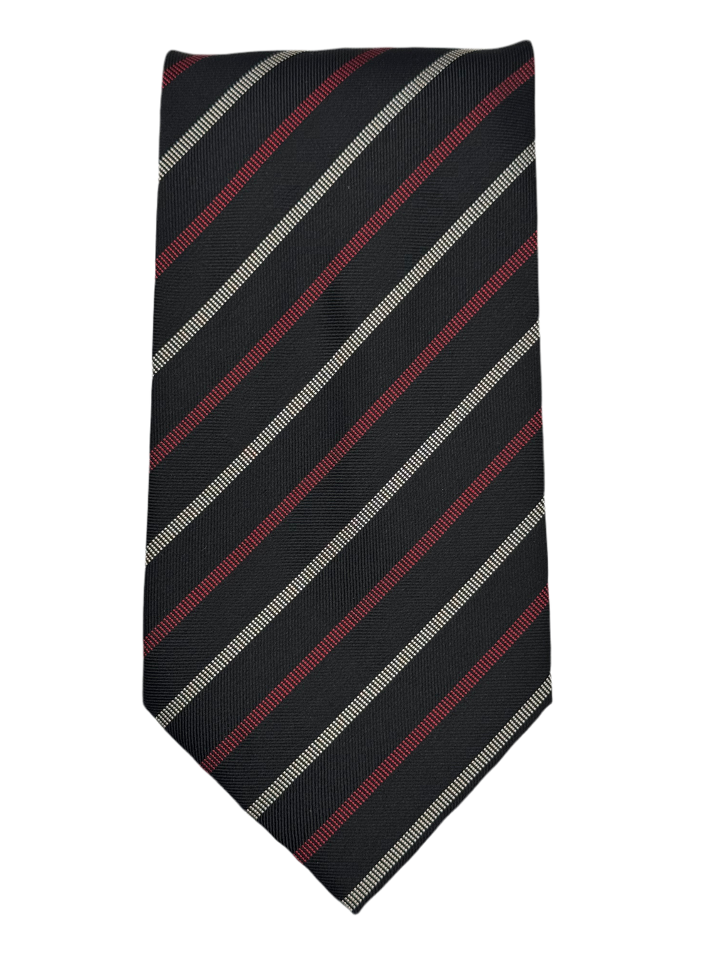 Beau Brummel Soho Black & Burgundy Stripe Tie