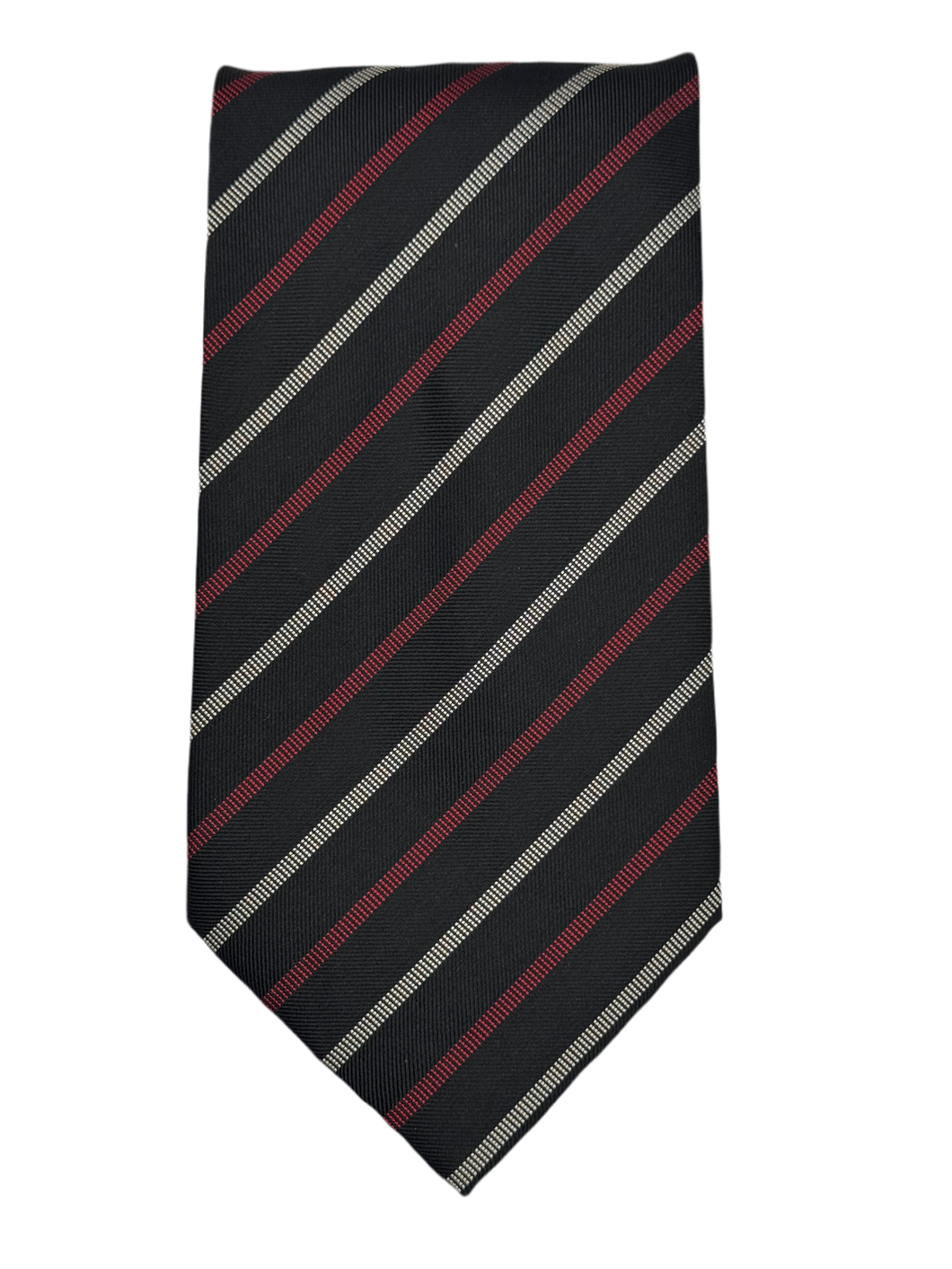 Beau Brummel Soho Black & Burgundy Stripe Tie