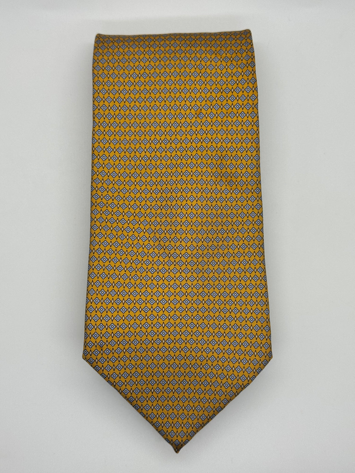Angelo Bosani Gold Geometric Silk Tie – Made in Italy