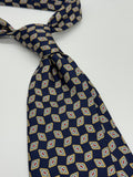Windsor Collection Navy Diamond Medallion Tie