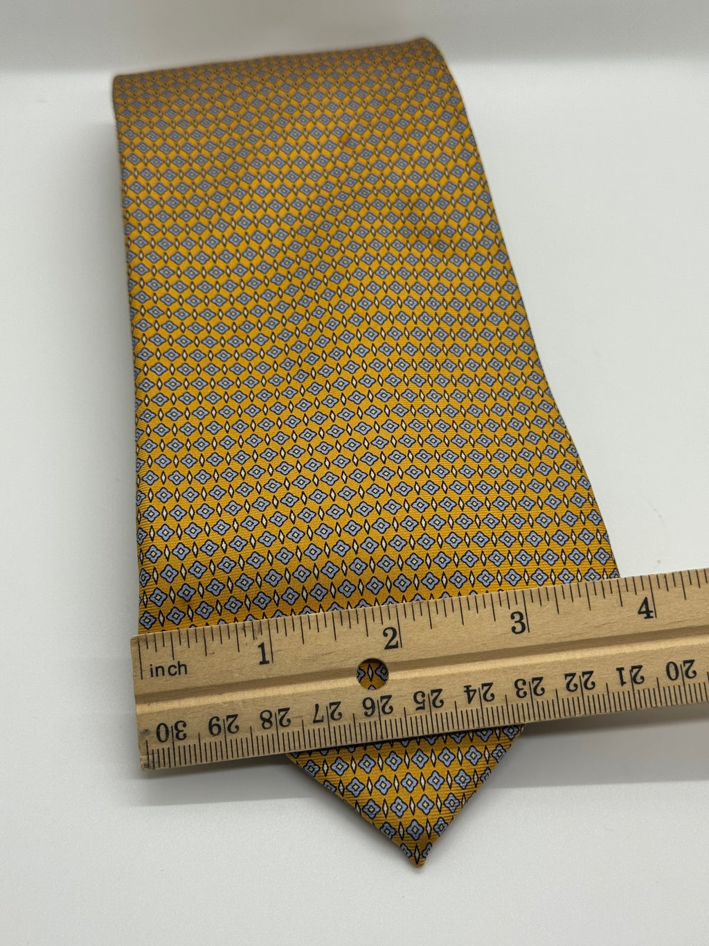Angelo Bosani Gold Geometric Silk Tie – Made in Italy