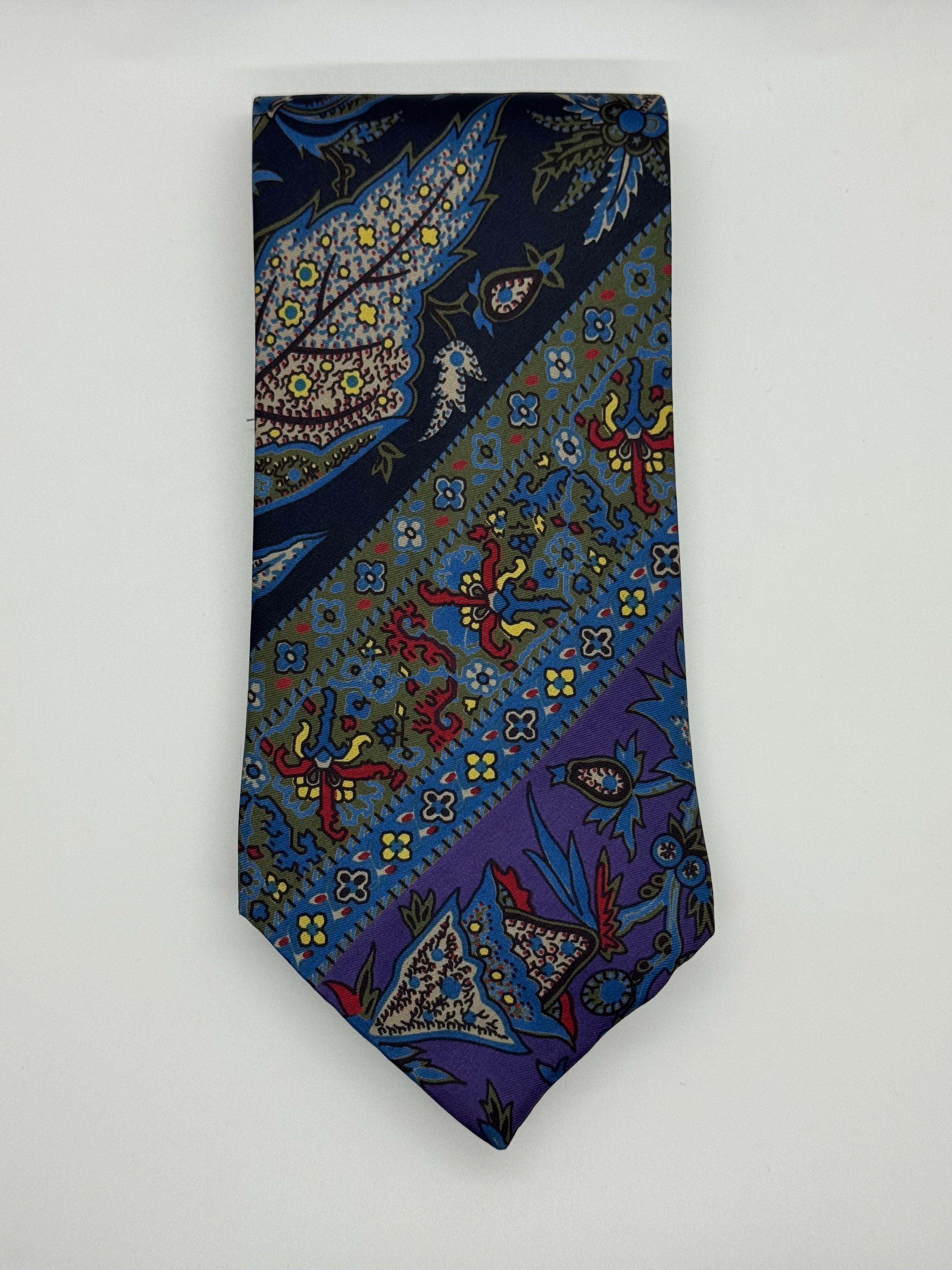 Viaggio Silk Patchwork Paisley Tie