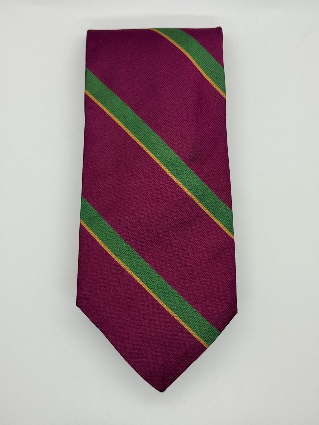 Polo Ralph Lauren Burgundy & Green Regimental Stripe Tie