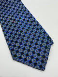 Vintage Nordstrom Navy & Royal Blue Geometric Wide Tie