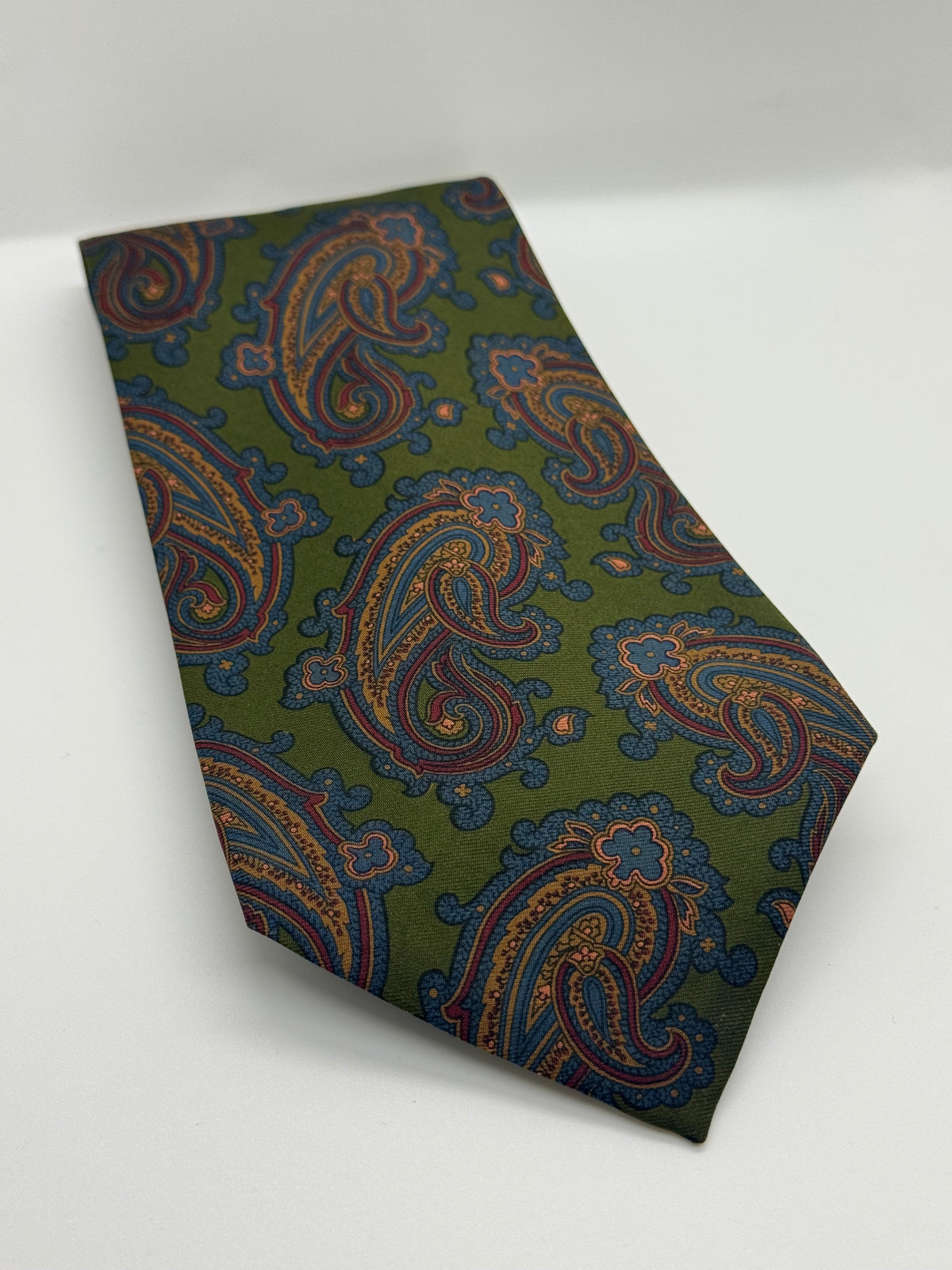 Polo by Ralph Lauren Olive Green Paisley Tie