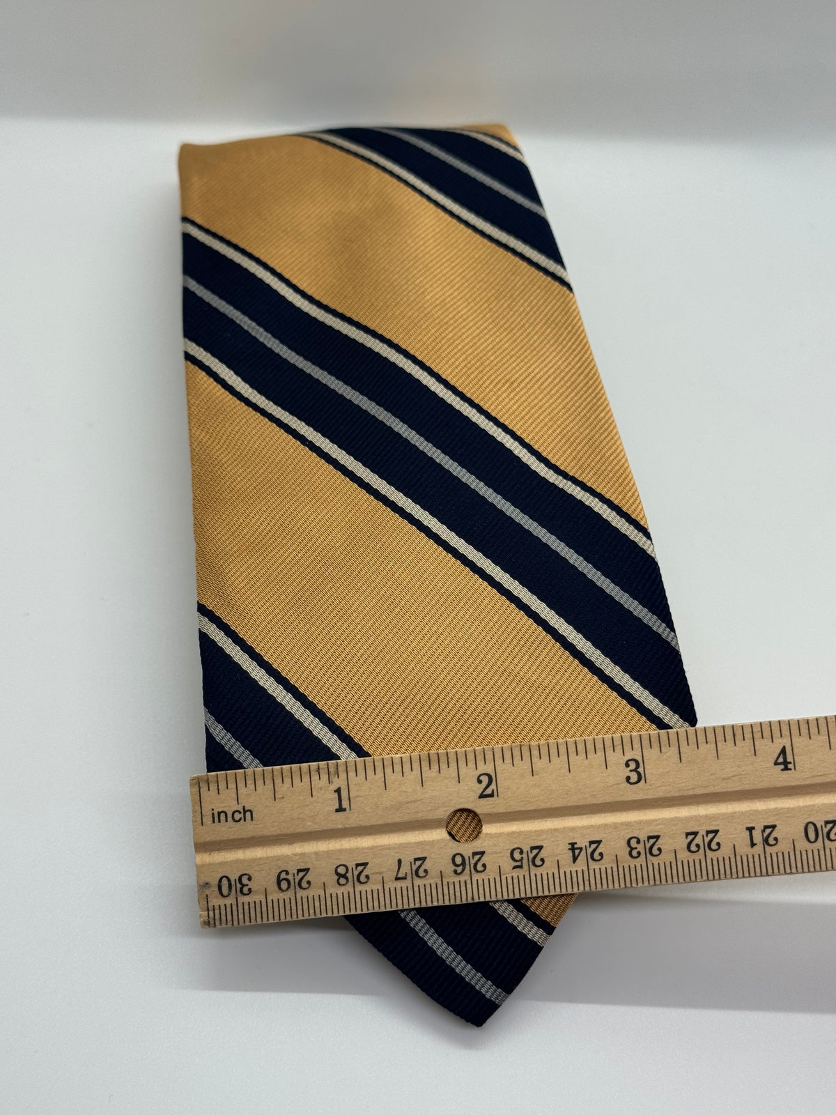 Gold & Navy Regimental Stripe Tie