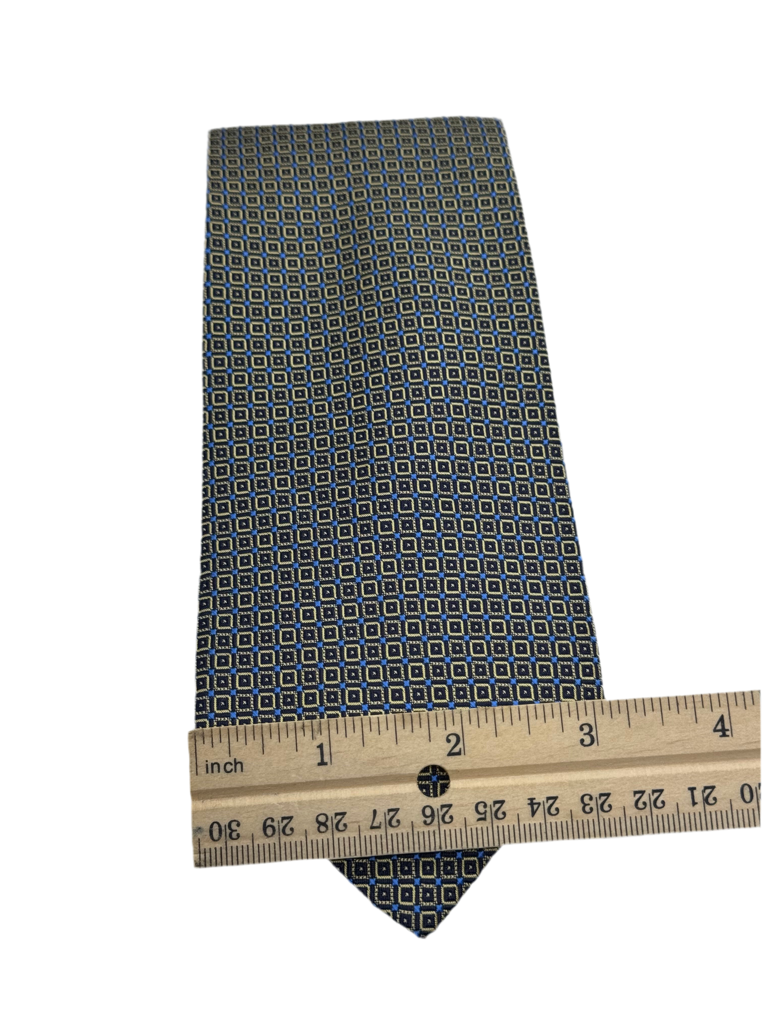 Brooks Brothers Makers & Merchants Navy & Gold Geometric Tie