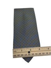 Load image into Gallery viewer, Brooks Brothers Makers &amp; Merchants Navy &amp; Gold Geometric Tie
