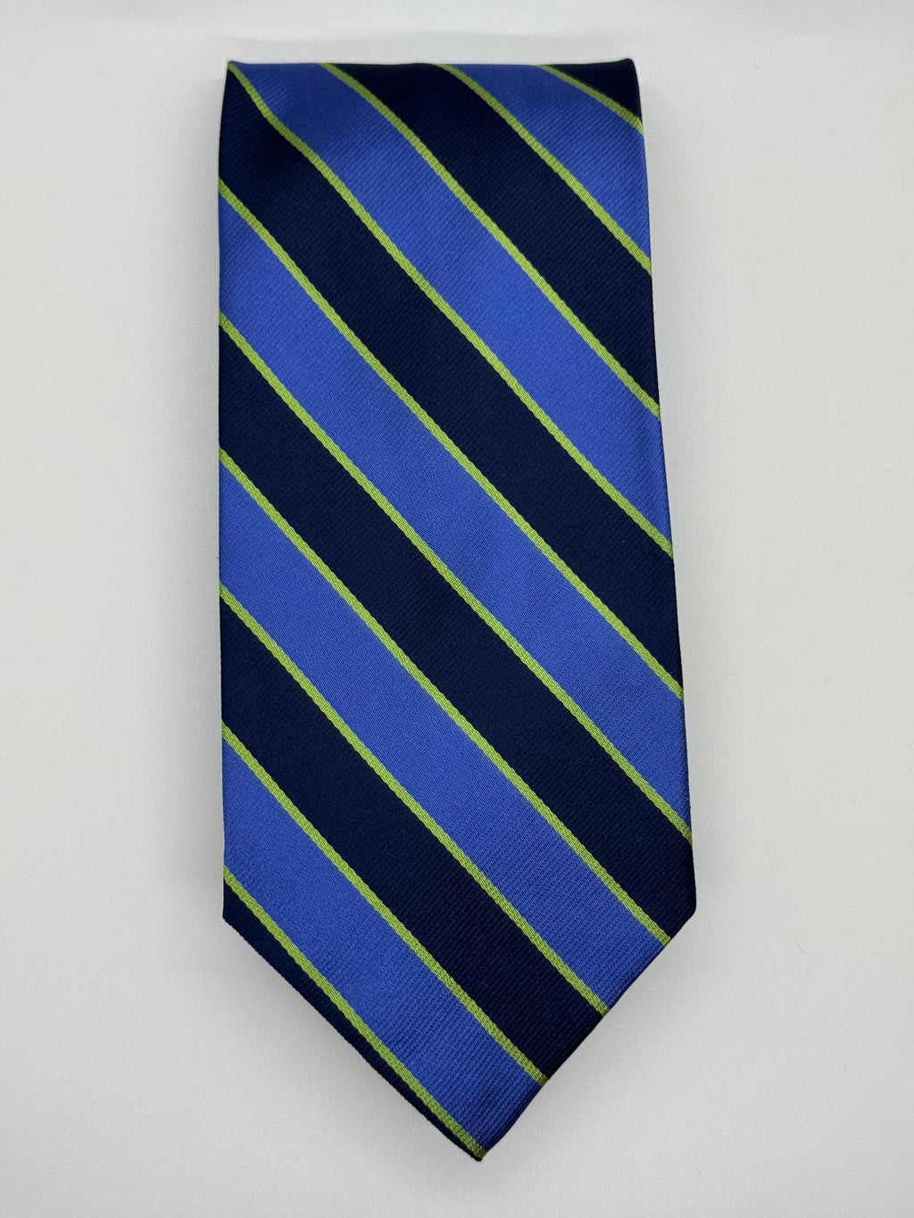 J. Crew Navy, Blue & Green Striped Tie