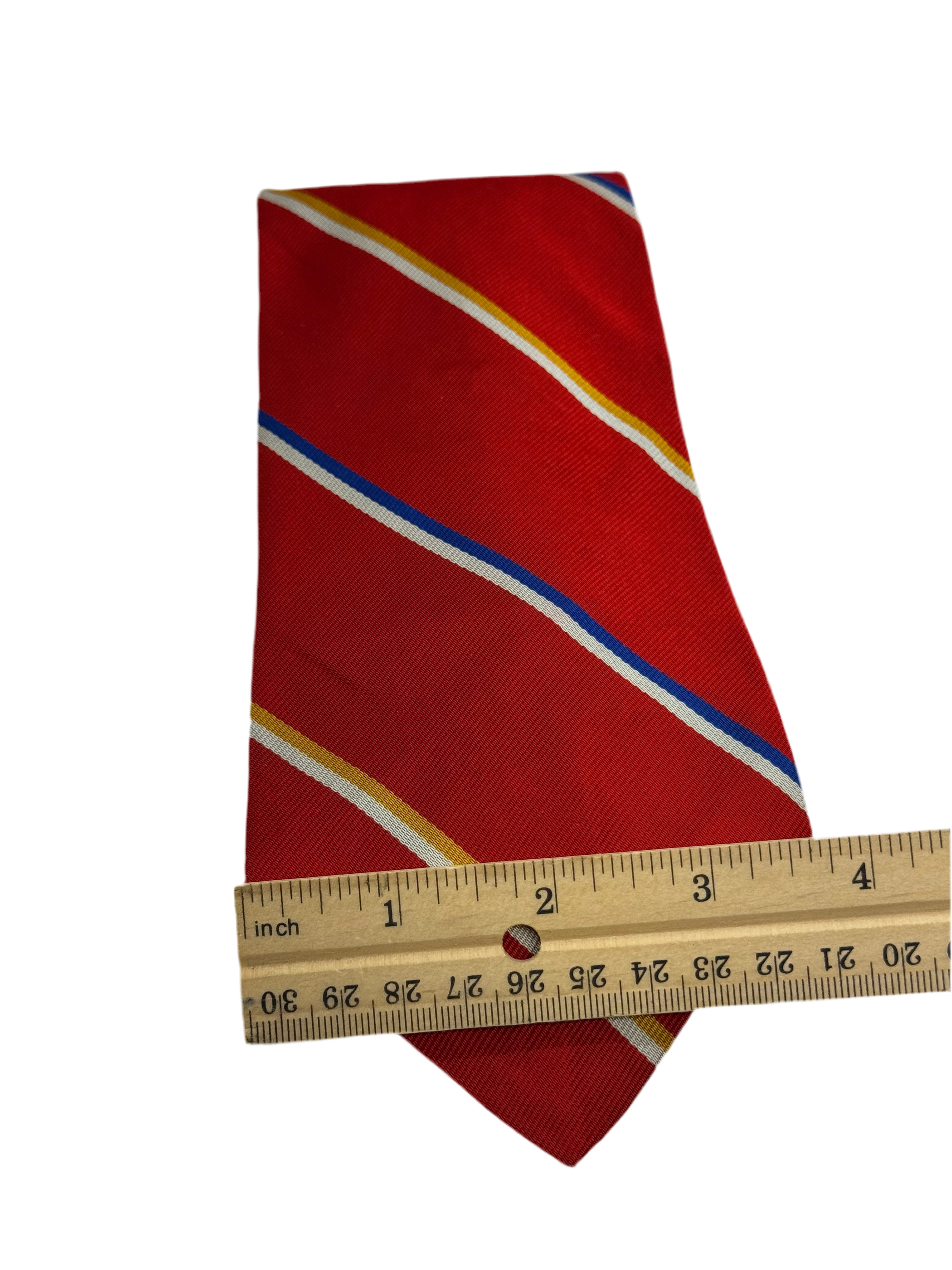 Colours by Alexander Julian Red Striped Tie