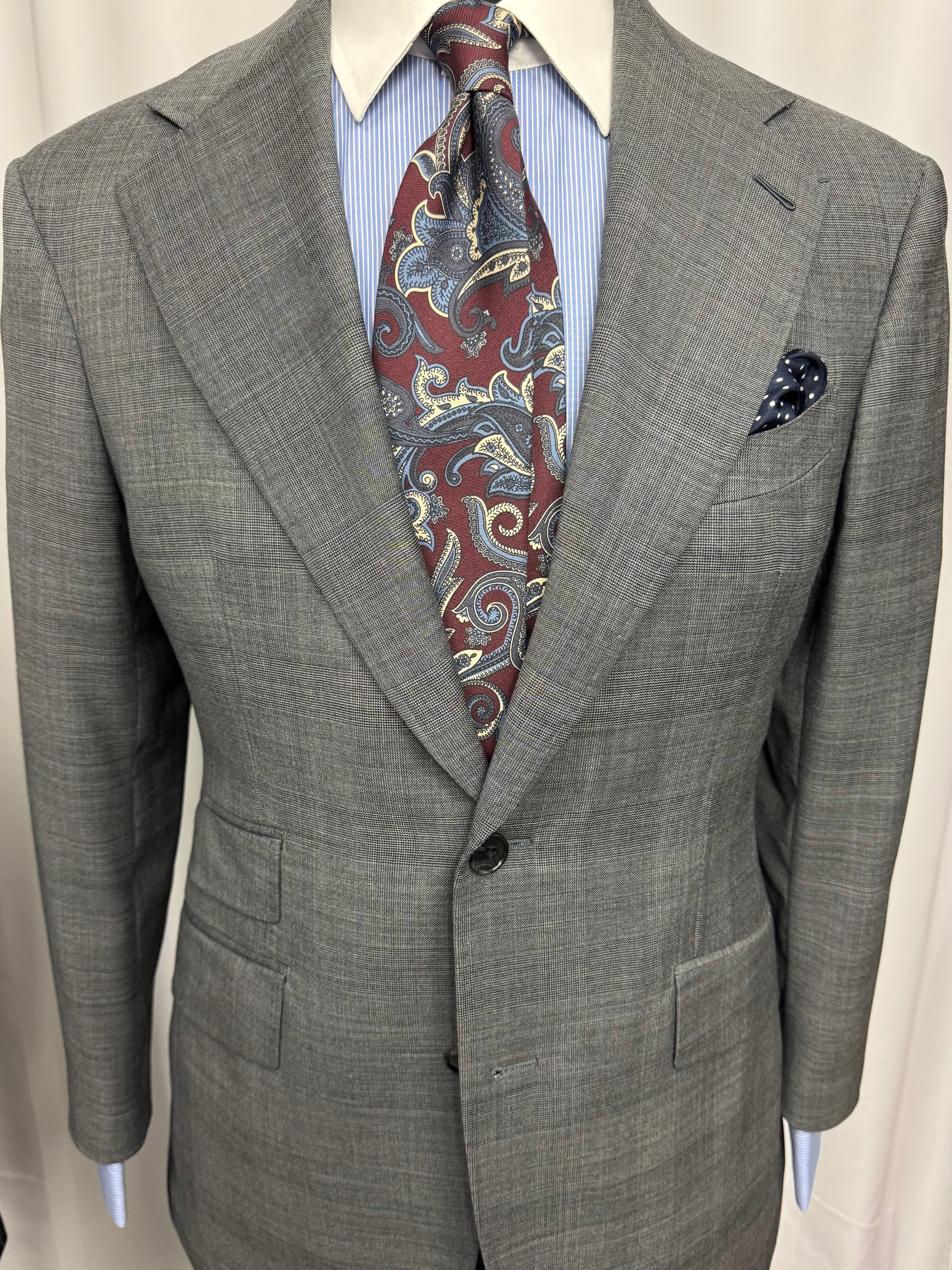 Eagle Contrast Collar French Cuff Dress Shirt – Blue Pinstripe (15½ / 32–33)