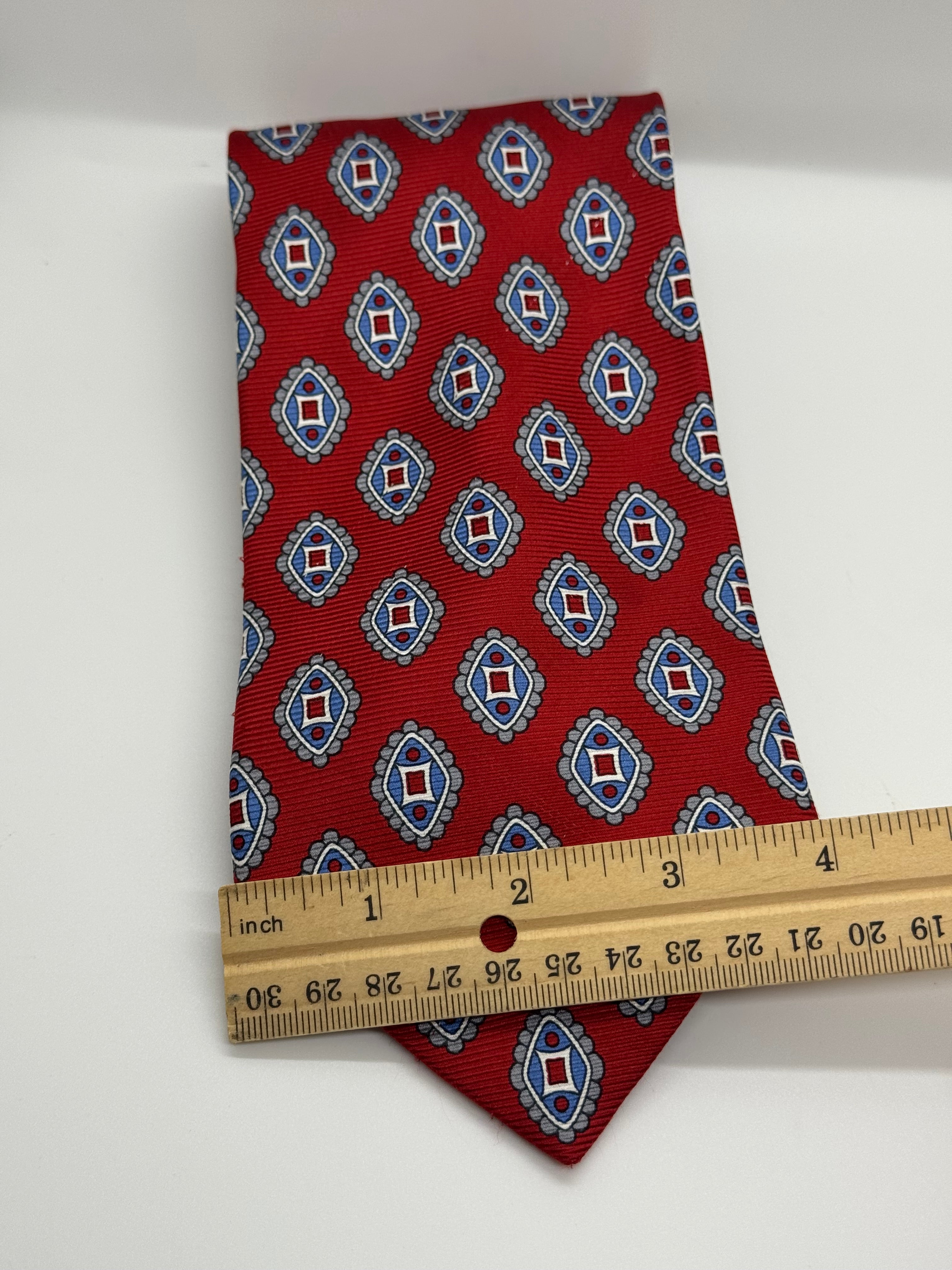 Jos. A. Bank Red Medallion Silk Tie