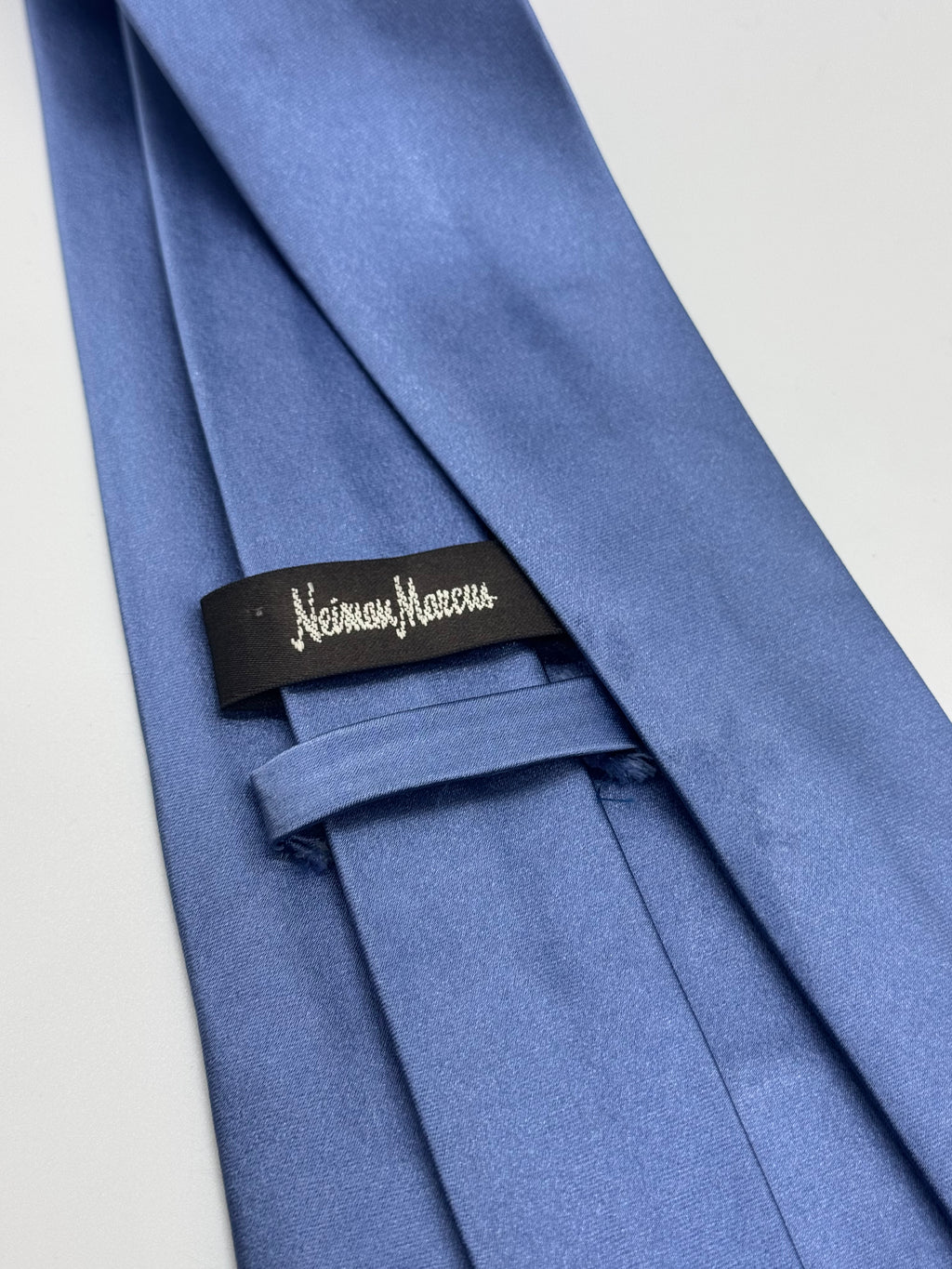 Neiman Marcus Solid Blue Silk Tie