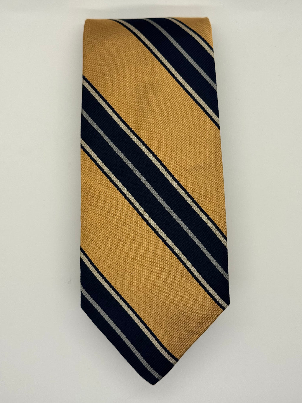 Gold & Navy Regimental Stripe Tie