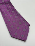 Robert Jensen Purple Geometric Medallion Tie