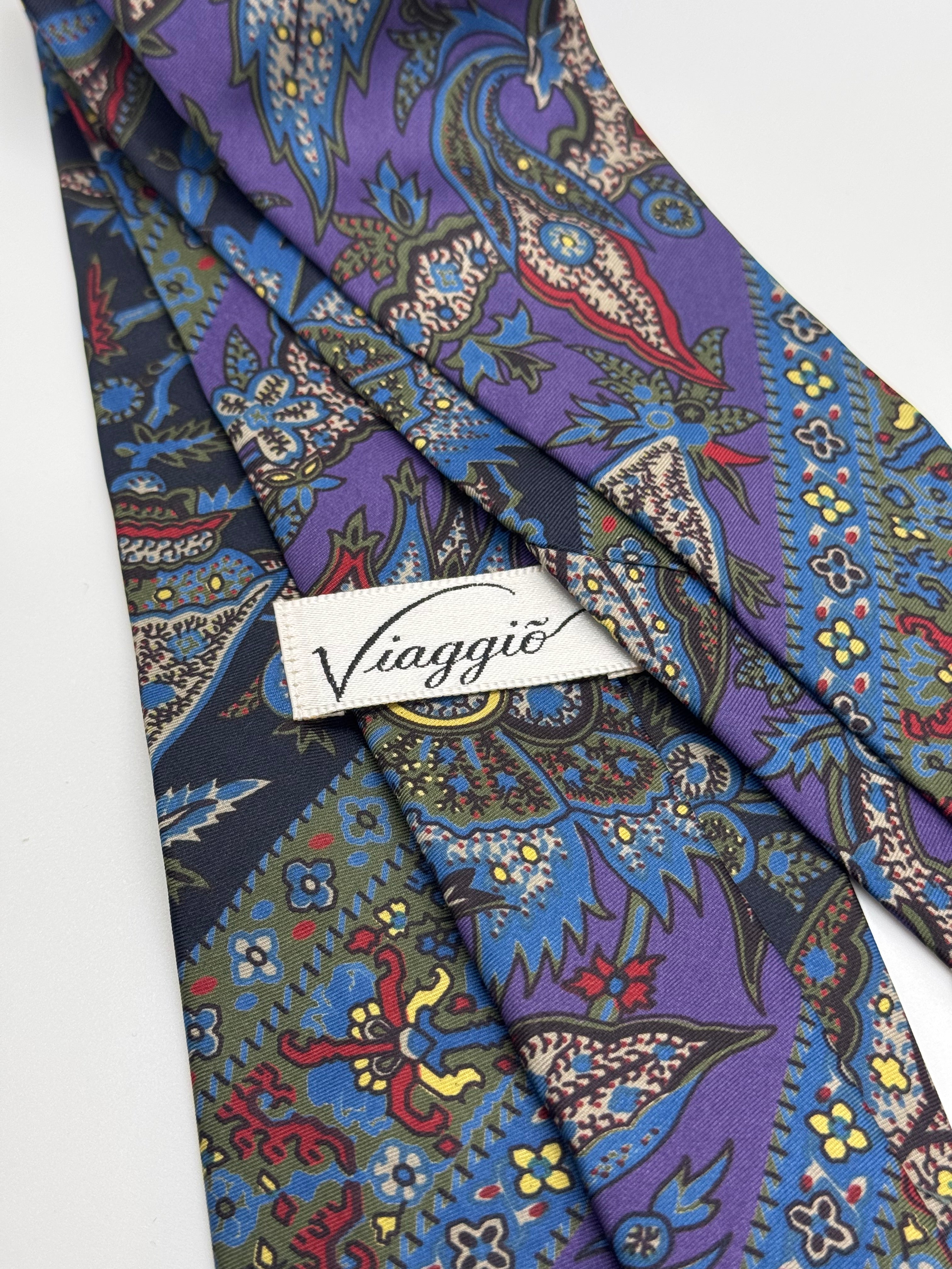 Viaggio Silk Patchwork Paisley Tie