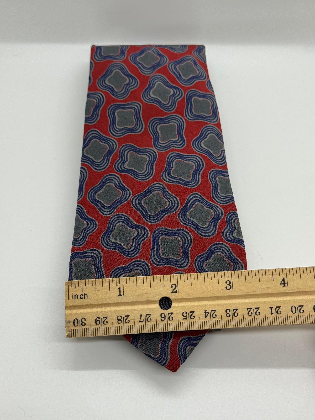 Pierre Cardin Red & Navy Geometric Tie