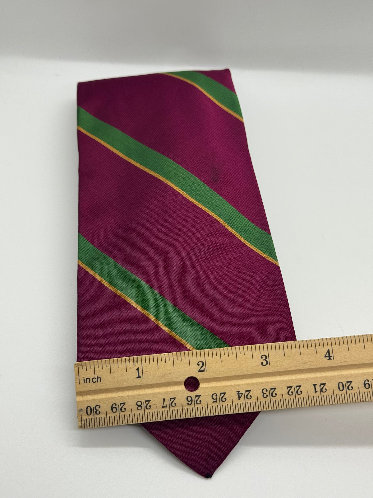 Polo Ralph Lauren Burgundy & Green Regimental Stripe Tie