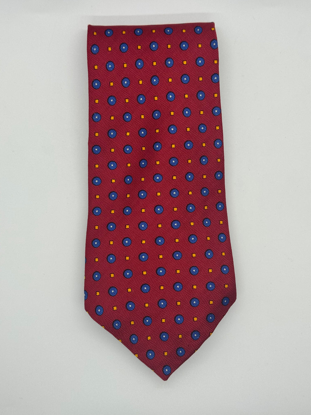 Ralph Lauren Red Medallion Silk Necktie