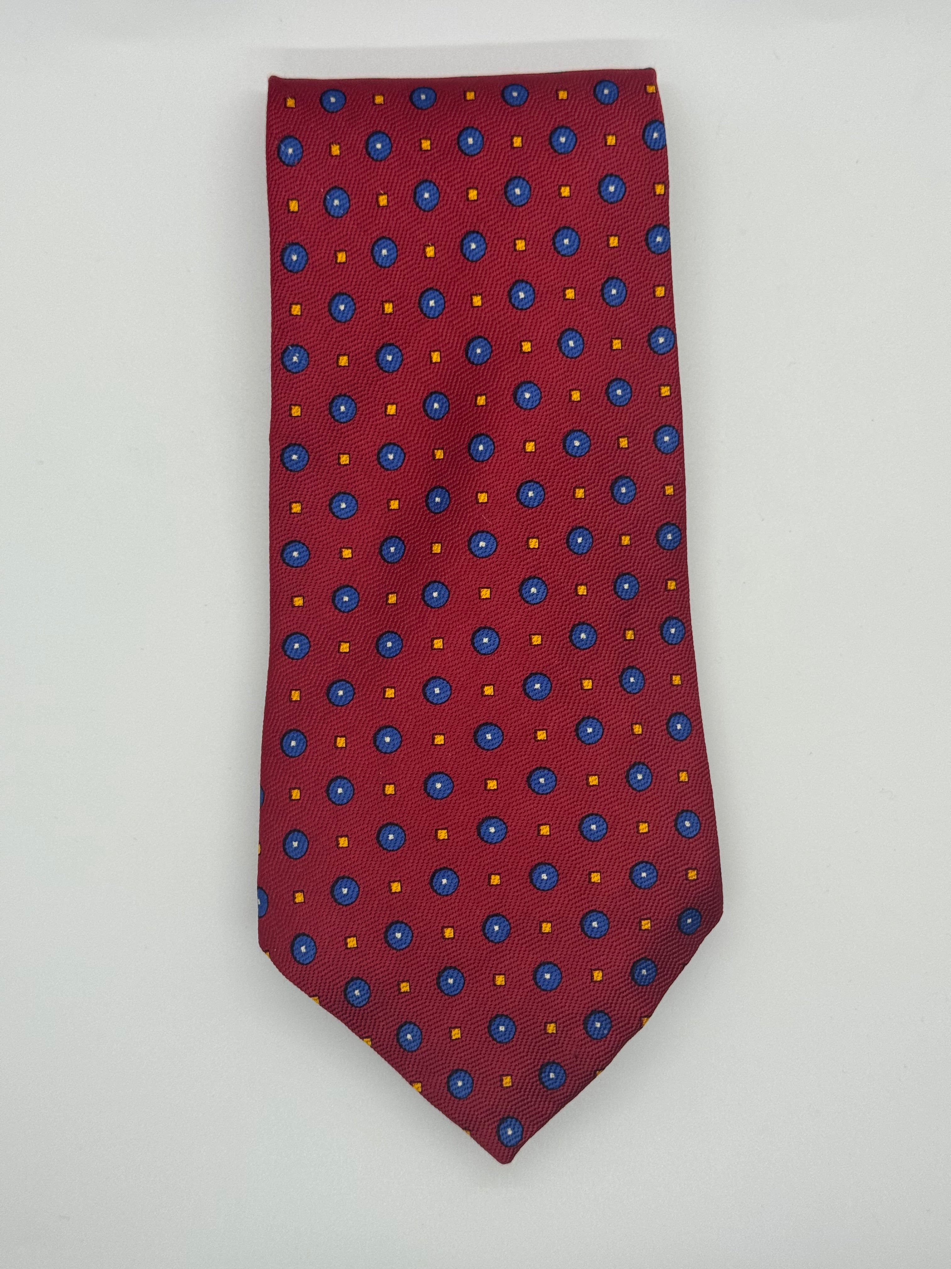 Ralph Lauren Red Medallion Silk Necktie
