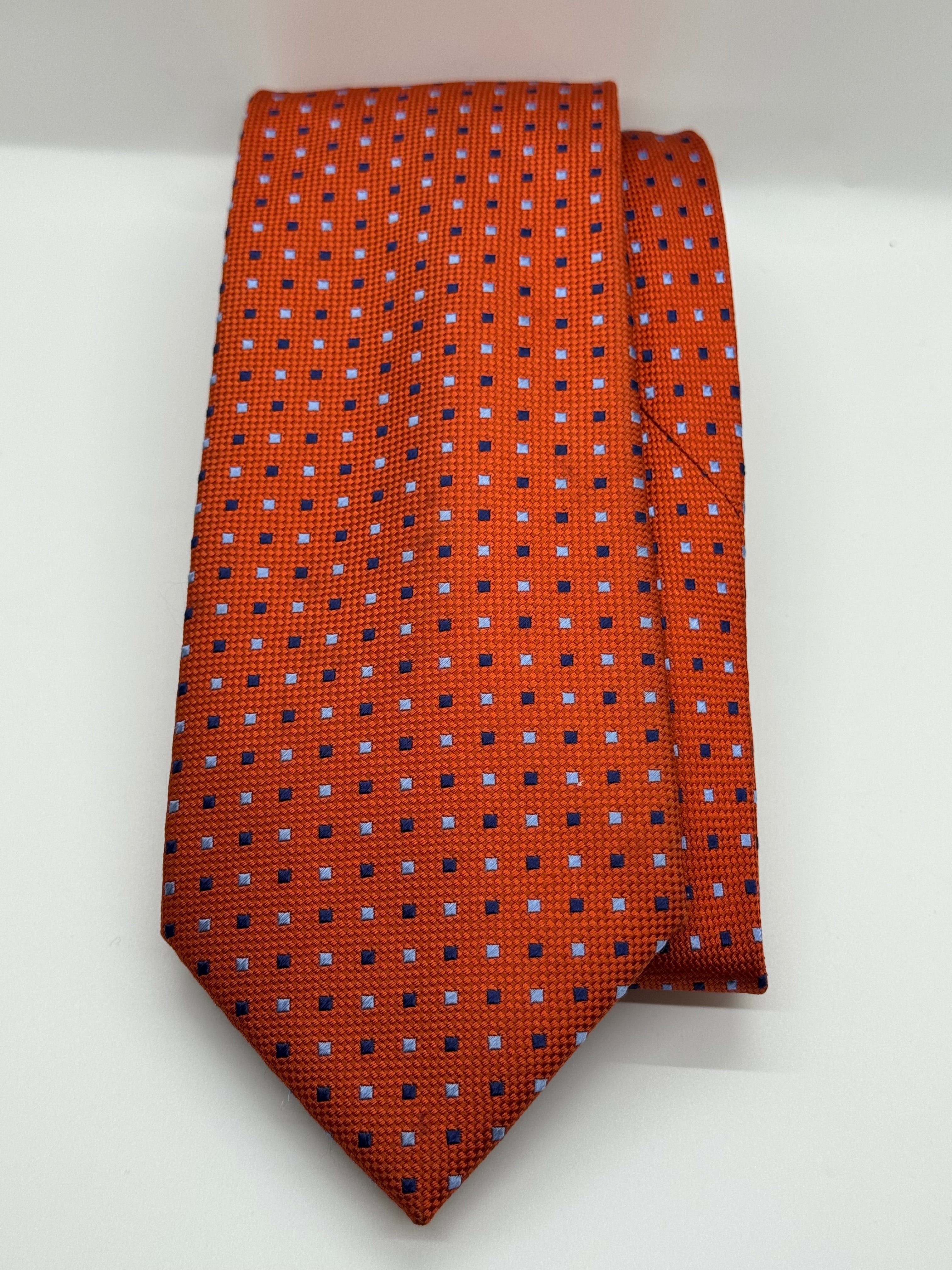 CM Gold Series Burnt Orange Micro Dot XL Tie