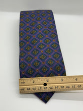 Load image into Gallery viewer, Brooks Brothers Makers Silk Tie – Purple Geometric Medallion Print
