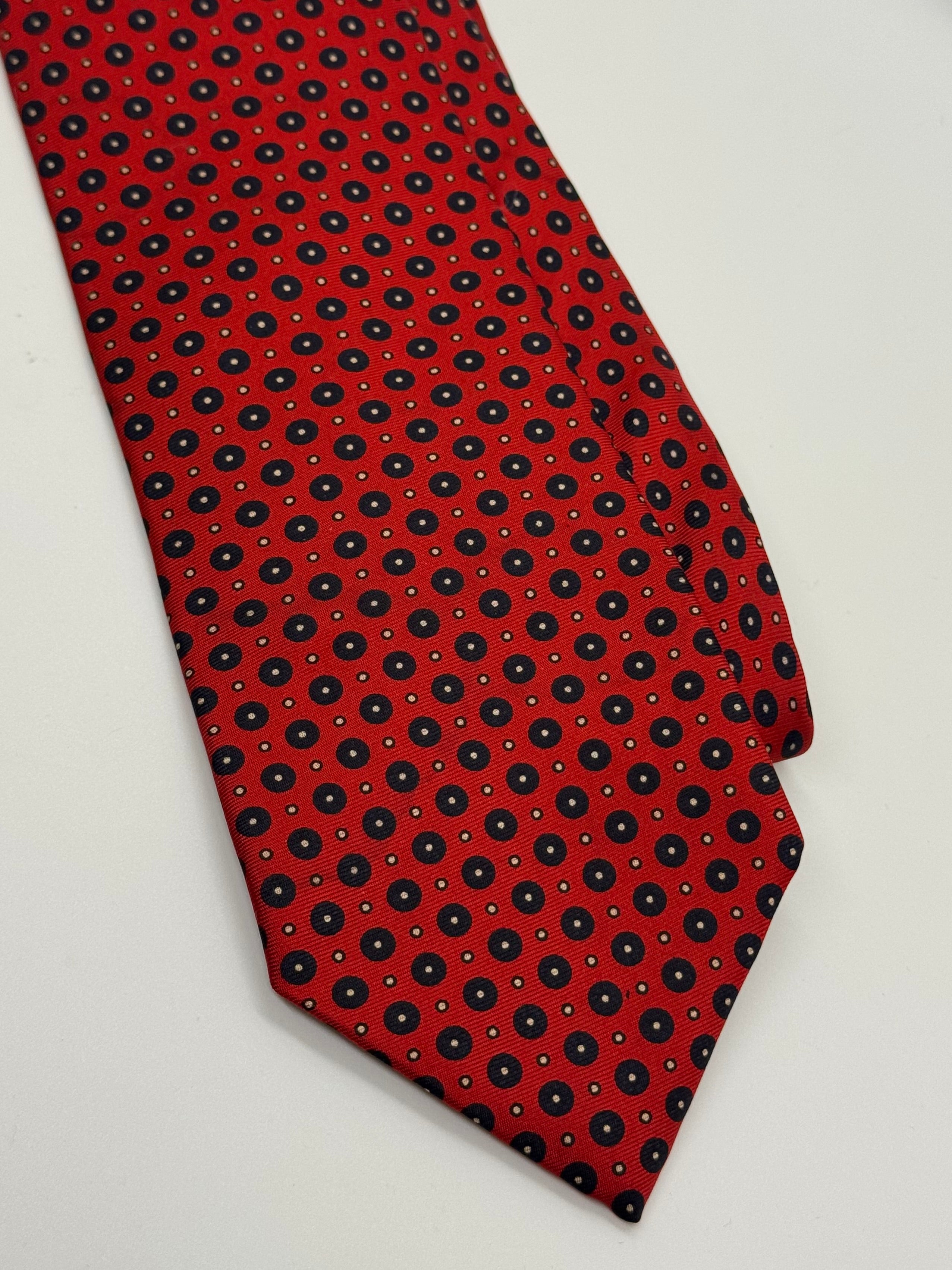 The Man’s Shop Red Medallion Silk Tie