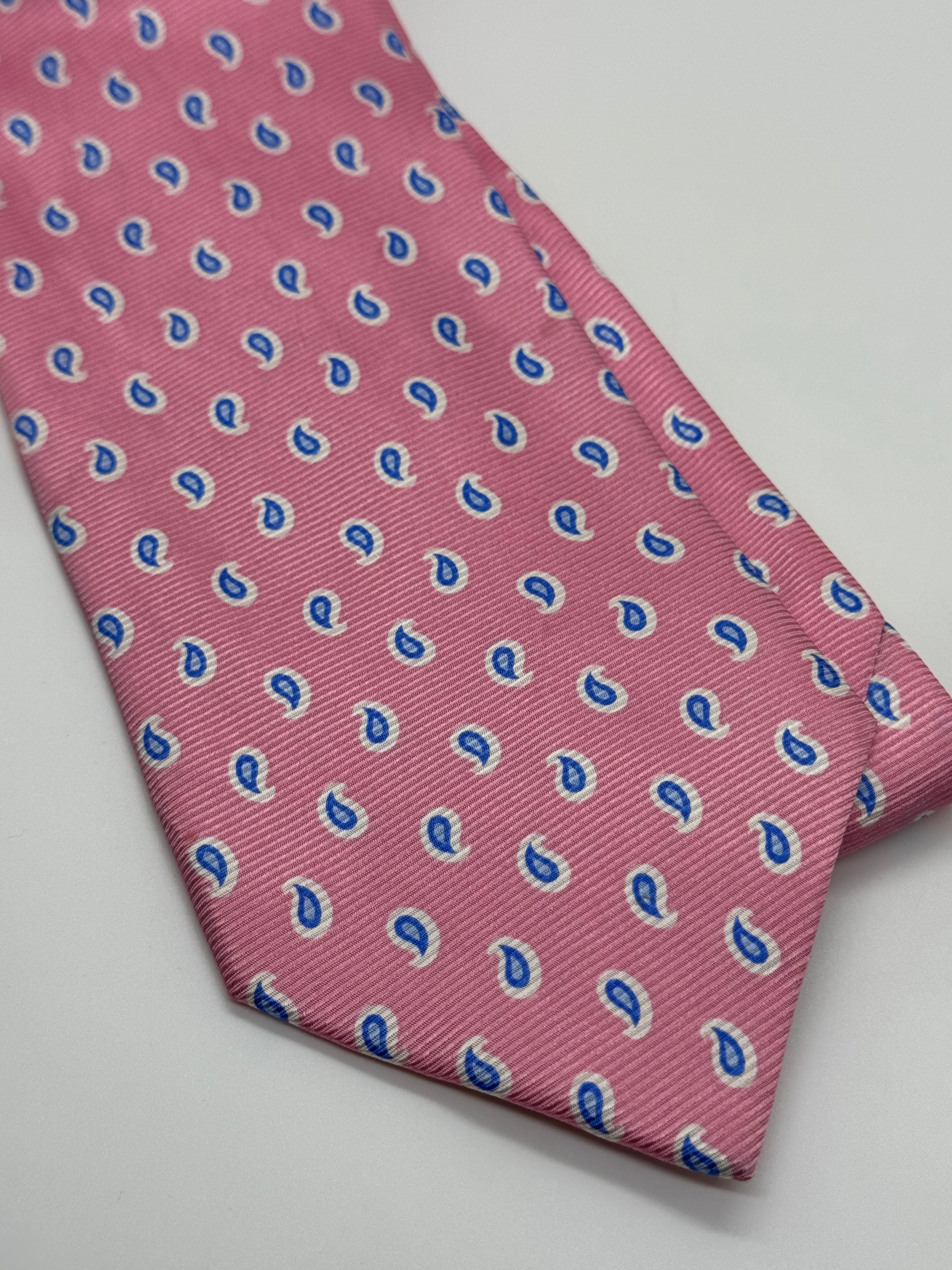 Jos. A. Bank Pink & Blue Paisley Silk Necktie