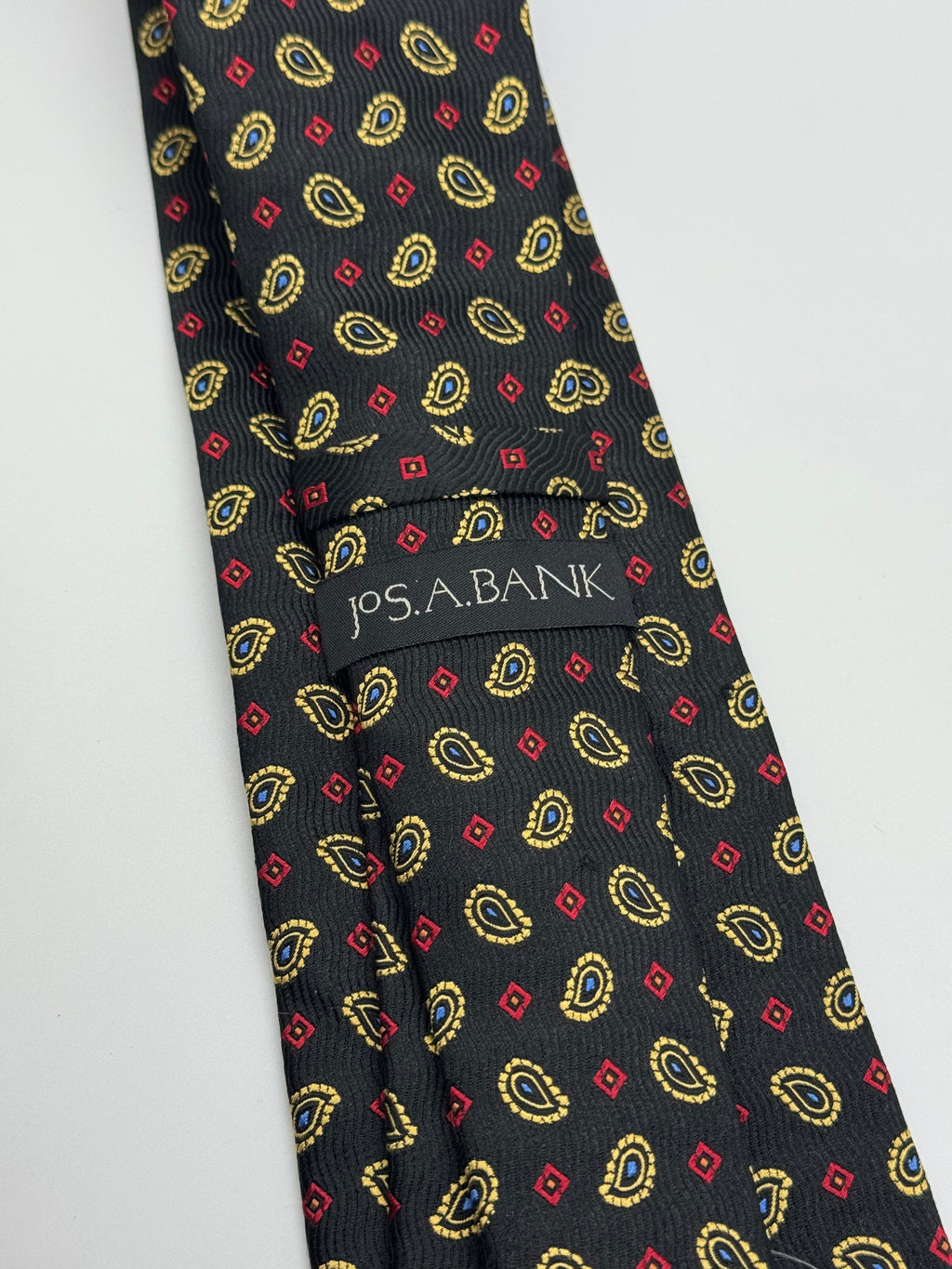 Jos. A. Bank Black Medallion Paisley Tie