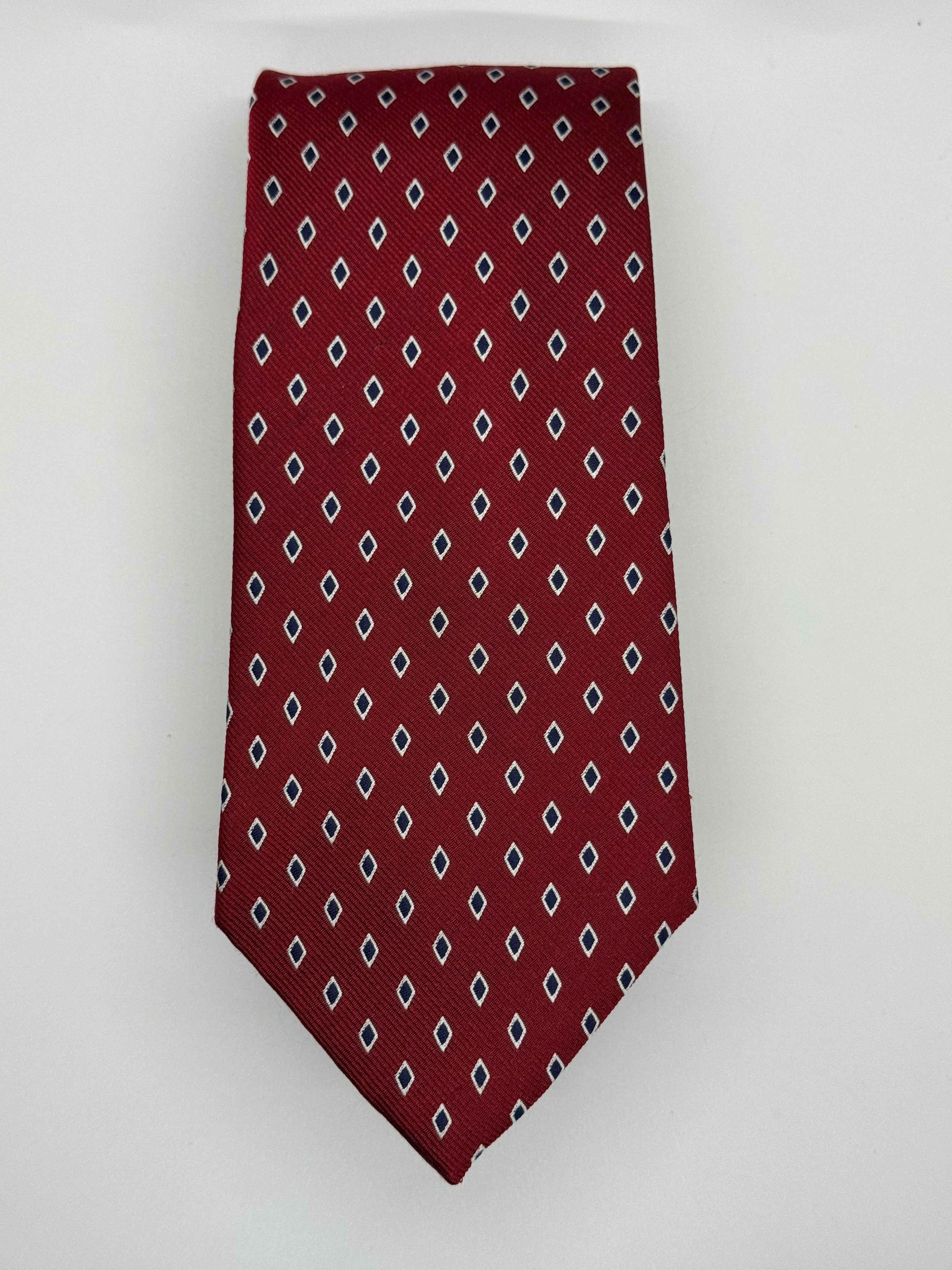 Ralph Lauren Burgundy Diamond Tie