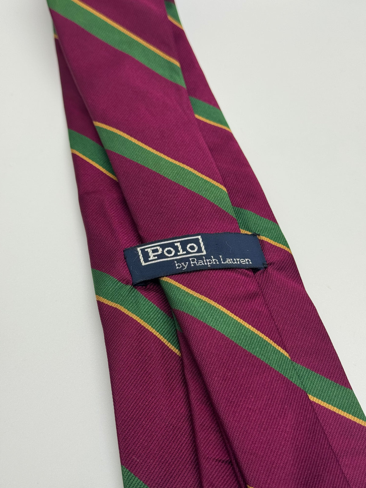 Polo Ralph Lauren Burgundy & Green Regimental Stripe Tie