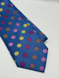Stacy Adams Blue Multi-Color Polka Dot Tie