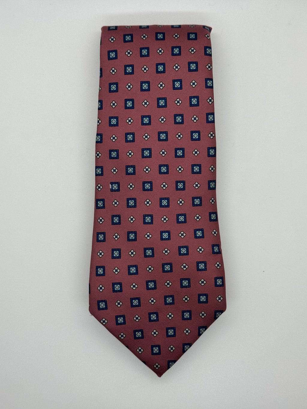Stafford Vintage Dusty Rose Geometric Silk Tie