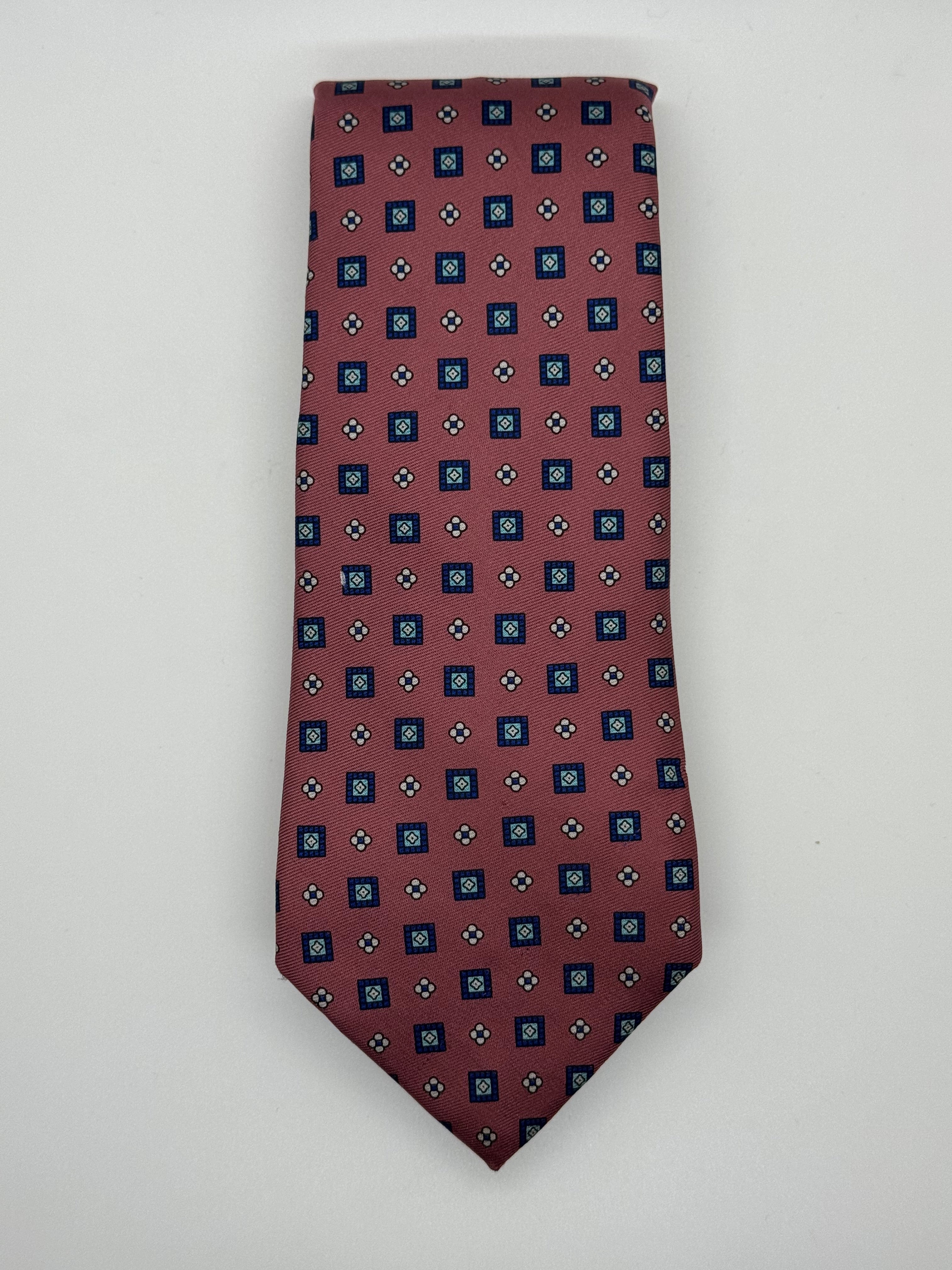 Stafford Vintage Dusty Rose Geometric Silk Tie