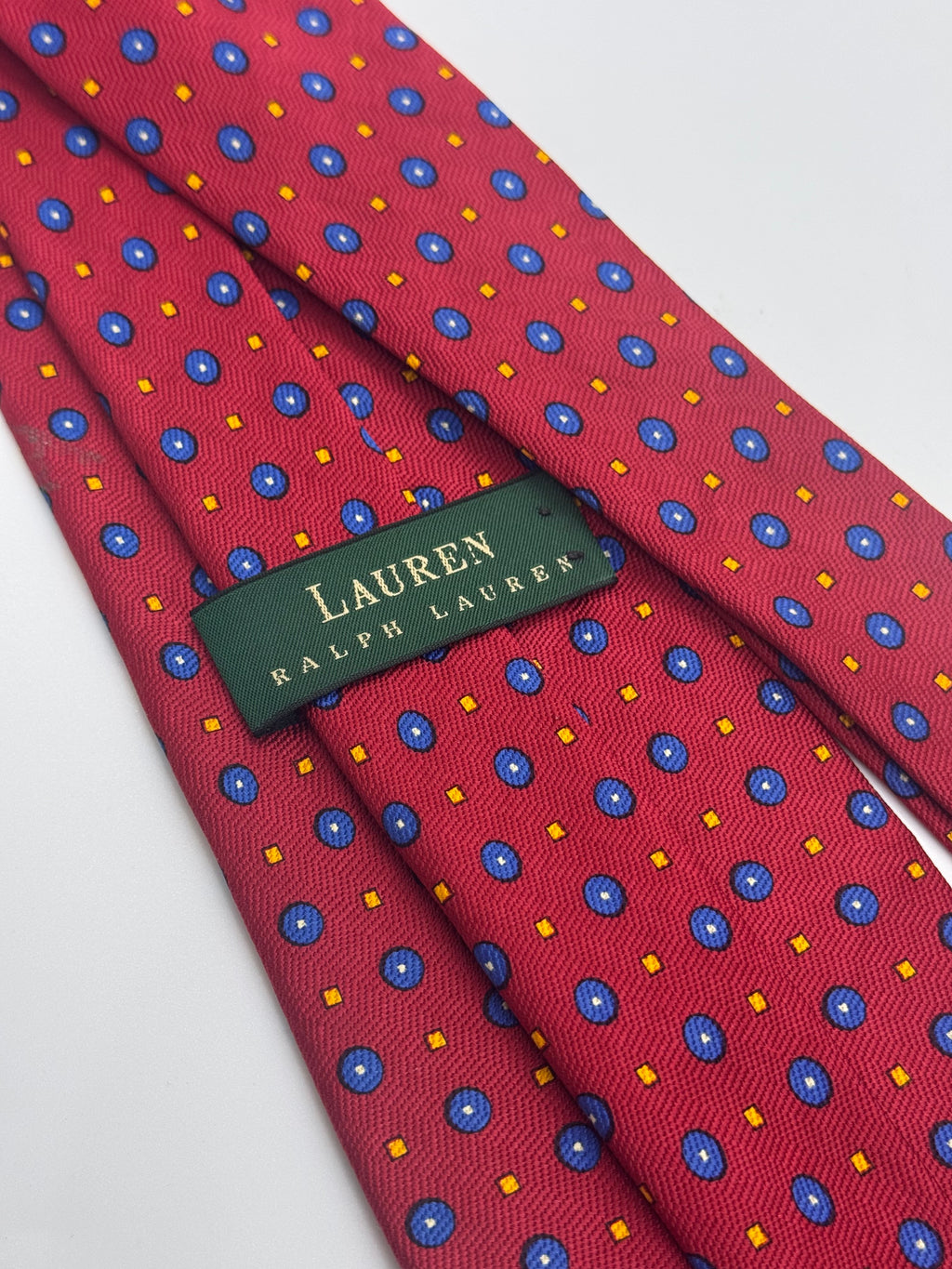 Ralph Lauren Red Medallion Silk Necktie