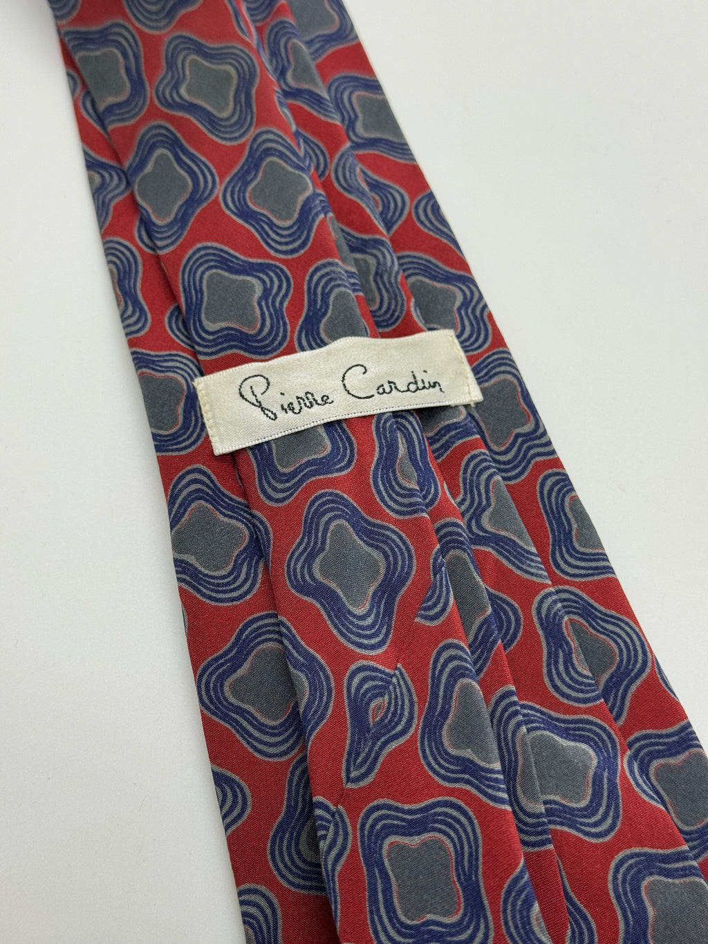 Pierre Cardin Red & Navy Geometric Tie