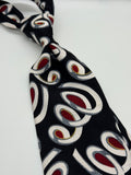 Ashberry Black Abstract Swirl Tie