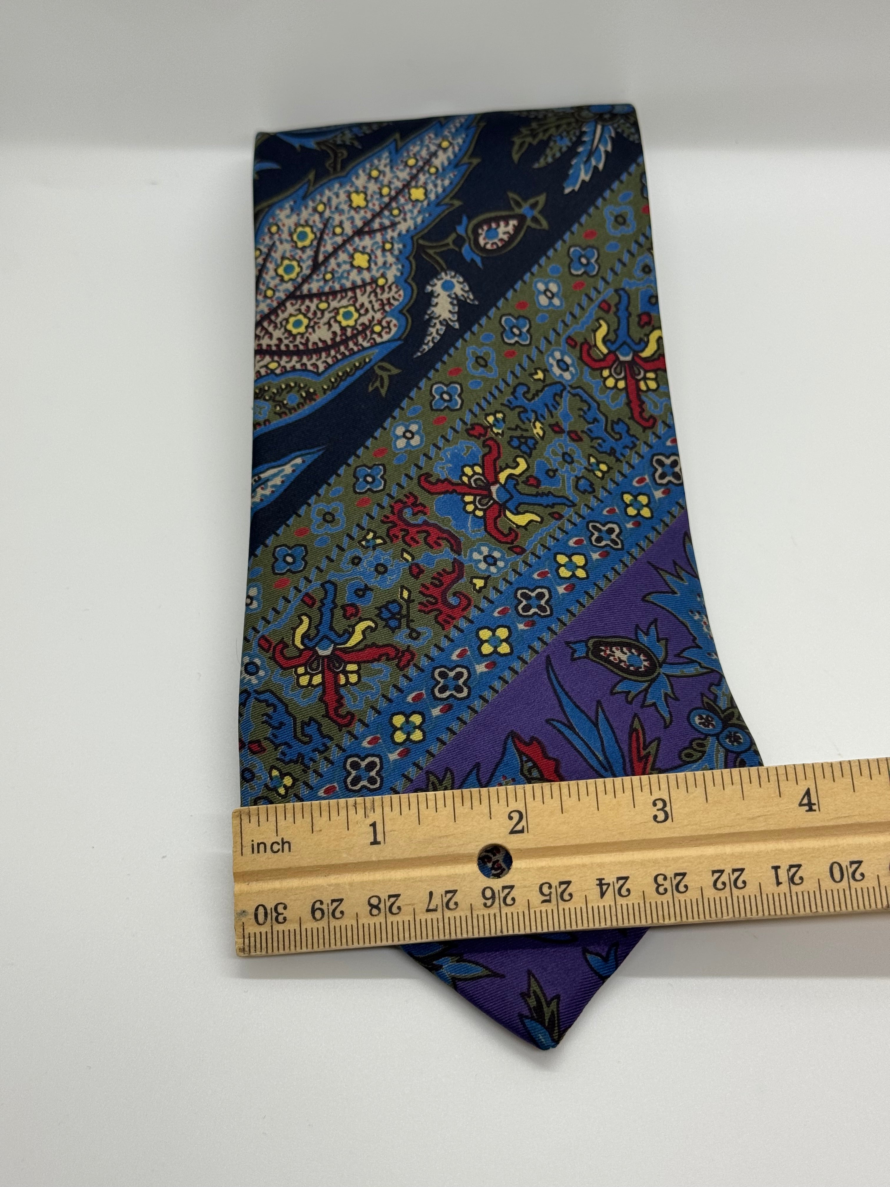 Viaggio Silk Patchwork Paisley Tie