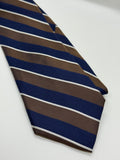 Stafford Navy & Brown Repp Stripe Tie